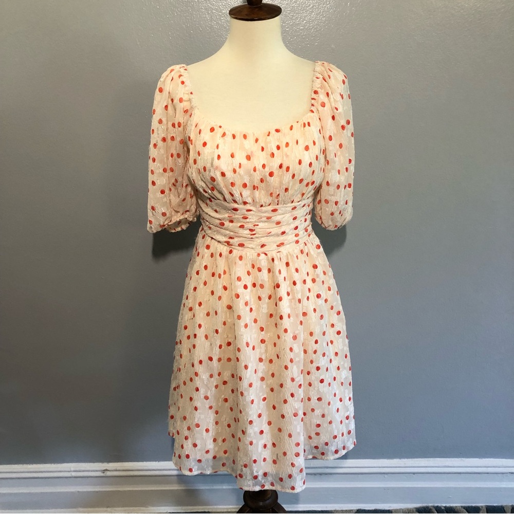 Moon River Polka Dot Mini Dress